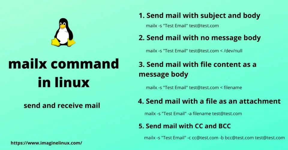 mailx command in linux send and receive mail ImagineLinux