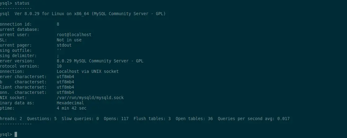 How To Check Mysql Database Status In Linux